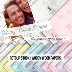 copy of  copy of Set WoodyWoodFlowers - 6 papiers 30,5x31,5 cm + 6 papiers 12x30,5cm
