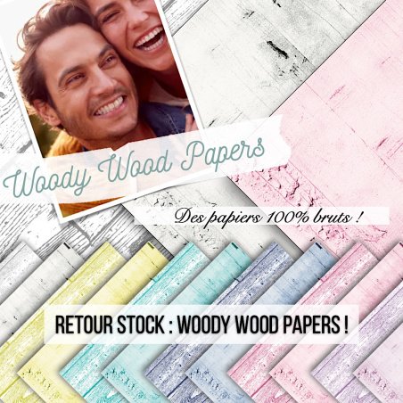 copy of  copy of Set WoodyWoodFlowers - 6 papiers 30,5x31,5 cm + 6 papiers 12x30,5cm