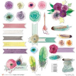 copy of  copy of Set WoodyWoodFlowers - 6 papiers 30,5x31,5 cm + 6 papiers 12x30,5cm