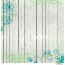 Set papiers Au vert - 12 papiers : 6 papiers 30,5x31,5 cm + 6 papiers 12x30,5cm