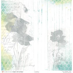 Set papiers Au vert - 12 papiers : 6 papiers 30,5x31,5 cm + 6 papiers 12x30,5cm