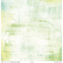 Set papiers Au vert - 12 papiers : 6 papiers 30,5x31,5 cm + 6 papiers 12x30,5cm